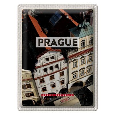 Panneau en étain voyage 30x40cm, Prague, vieille ville de Prague, république tchèque