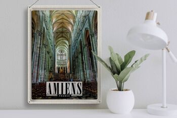 Signe en étain voyage 30x40cm, cadeau cathédrale d'amiens France 3