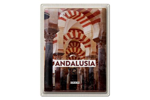 Blechschild Reise 30x40cm Retro Andalusia Spain Spanien Geschenk