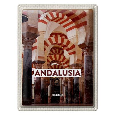 Blechschild Reise 30x40cm Retro Andalusia Spain Spanien Geschenk