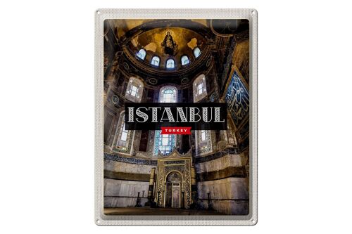 Blechschild Reise 30x40cm Istanbul Turkey Moschee Reiseziel