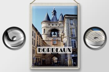 Plaque en tôle voyage 30x40cm, Bordeaux, France, ville portuaire, cadeau 2