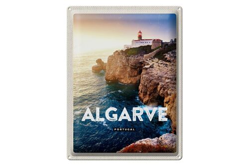 Blechschild Reise 30x40cm Algarve Portugal Meer Urlaub Poster