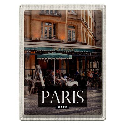 Cartel de chapa de viaje, 30x40cm, París, cafetería, restaurante, regalo