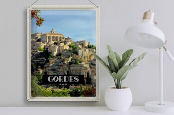 Signe en étain voyage 30x40cm Gordes France vue cadeau de vacances 3