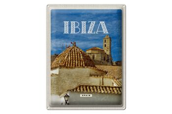 Panneau de voyage rétro en étain, 30x40cm, Ibiza, espagne, vieille ville, vacances 1