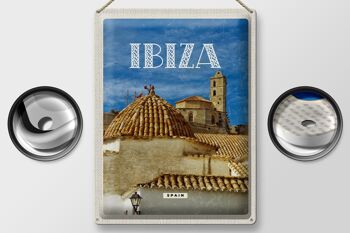 Panneau de voyage rétro en étain, 30x40cm, Ibiza, espagne, vieille ville, vacances 2
