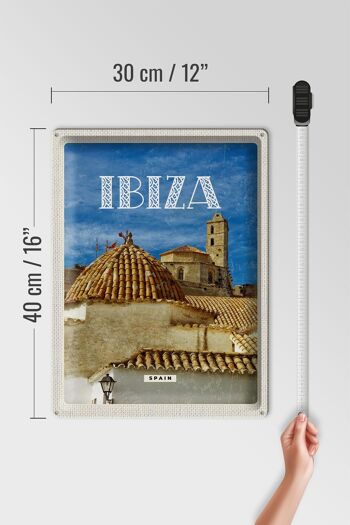 Panneau de voyage rétro en étain, 30x40cm, Ibiza, espagne, vieille ville, vacances 4