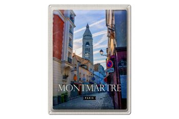 Plaque tôle voyage 30x40cm Montmartre Paris quartier des artistes 1