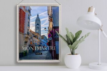 Plaque tôle voyage 30x40cm Montmartre Paris quartier des artistes 3