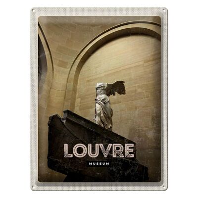 Targa in metallo da viaggio 30x40 cm Retro Museo del Louvre Palazzo di Parigi