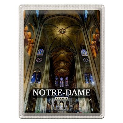 Blechschild Reise 30x40cm Notre Dame Paris Kathedrale Geschenk