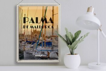 Plaque en tôle voyage 30x40cm Palma de Majorque yachts mer 3