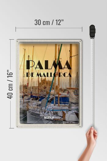 Plaque en tôle voyage 30x40cm Palma de Majorque yachts mer 4