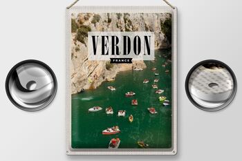 Plaque en tôle voyage 30x40cm Verdon France Gorges du Verdon Mer 2