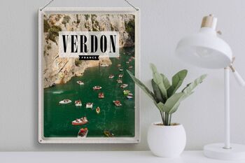 Plaque en tôle voyage 30x40cm Verdon France Gorges du Verdon Mer 3
