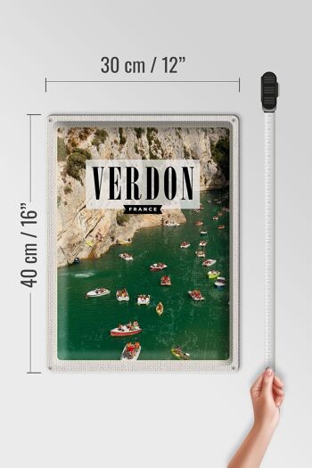 Plaque en tôle voyage 30x40cm Verdon France Gorges du Verdon Mer 4