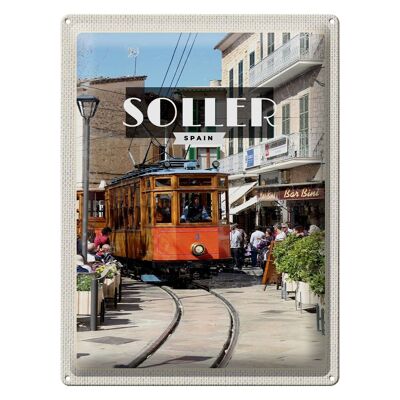 Cartel de chapa viaje 30x40cm Soller España tren de madera de vía estrecha