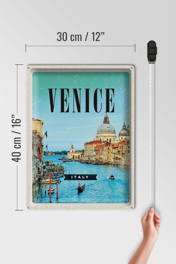 Signe en étain voyage 30x40cm, Venise, Italie, vacances à la mer 4