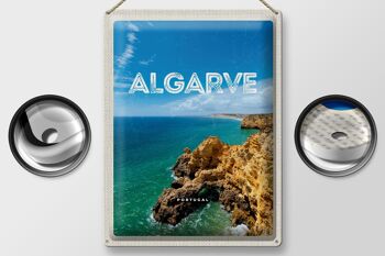 Plaque en tôle voyage 30x40cm Algarve Portugal vacances à la mer 2