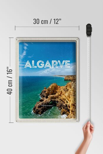 Plaque en tôle voyage 30x40cm Algarve Portugal vacances à la mer 4