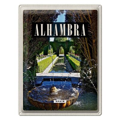 Cartel de chapa Viaje 30x40cm Alhambra España Naturaleza