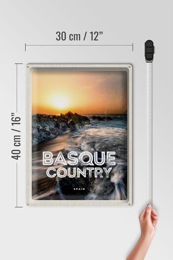 Plaque en tôle Voyage 30x40cm Pays Basque Espagne Pays Basque 4