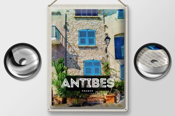 Panneau en étain voyage 30x40cm, Antibes, France, vieille ville, Destination de voyage 2