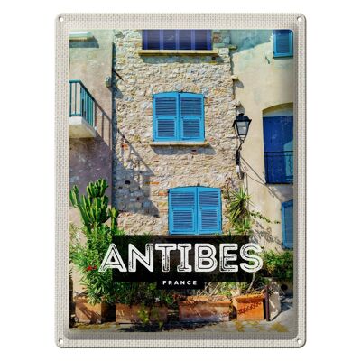 Blechschild Reise 30x40cm Antibes France Altstadt Reiseziel