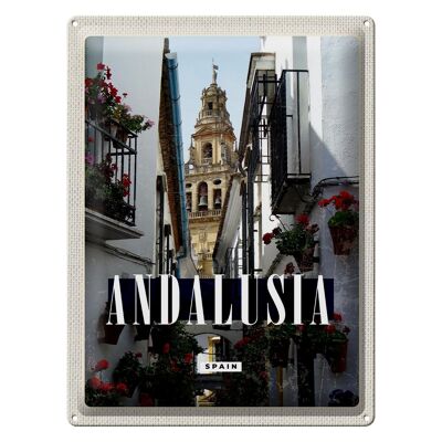 Cartel de chapa de viaje, 30x40cm, Andalucía, España, destino turístico español