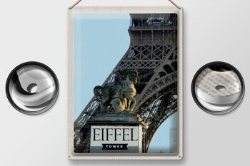 Signe en étain voyage 30x40cm, tour Eiffel, Paris, Destination de voyage, tourisme 2