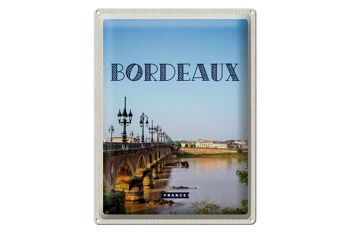 Plaque en tôle voyage 30x40cm Bordeaux France destination de voyage 1