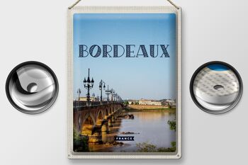 Plaque en tôle voyage 30x40cm Bordeaux France destination de voyage 2
