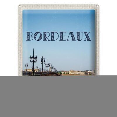 Blechschild Reise 30x40cm Bordeaux France Reiseziel Geschenk