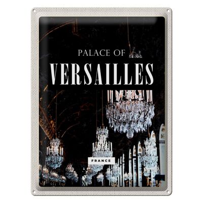 Cartel de chapa de viaje 30x40cm Palacio de Versalles Francia Castillo