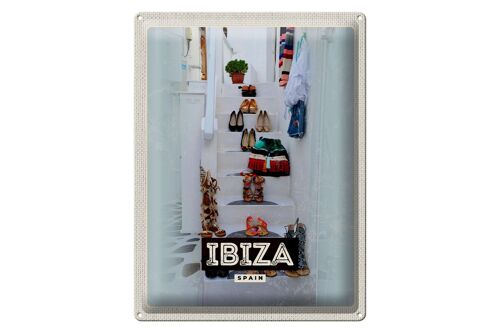 Blechschild Reise 30x40cm Ibiza Spain Urlaub Meer Geschenk
