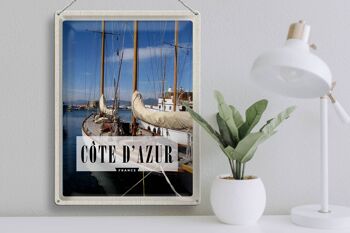 Plaque en tôle voyage 30x40cm Côte d'azur France station balnéaire mer 3