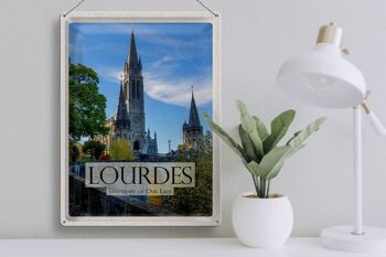 Plaque tôle voyage 30x40cm Sanctuaires Notre-Dame de Lourdes 3