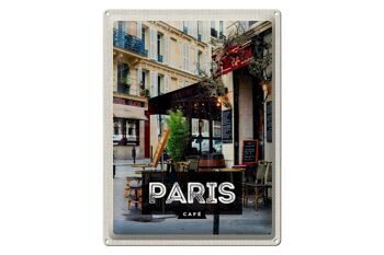 Panneau de voyage en étain, 30x40cm, affiche de Destination de voyage, café de Paris, cadeau 1