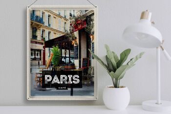 Panneau de voyage en étain, 30x40cm, affiche de Destination de voyage, café de Paris, cadeau 3