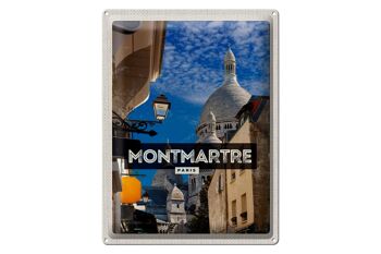 Plaque tôle voyage 30x40cm Montmartre Paris centre ville 1