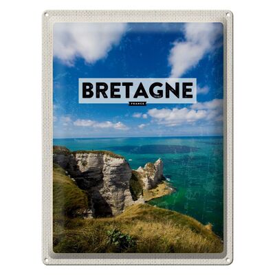 Plaque en tôle voyage 30x40cm Bretagne France mer montagnes vacances