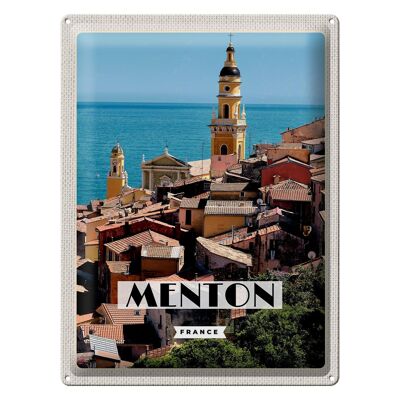 Cartel de chapa de viaje, 30x40cm, Manton, Francia, mar, regalo de vacaciones