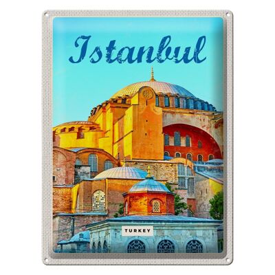 Targa in metallo da viaggio 30 x 40 cm Istanbul Turchia, immagine regalo per le vacanze