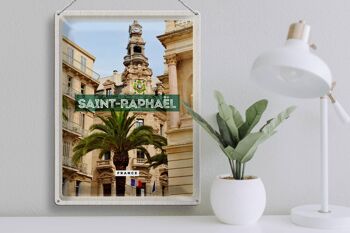 Plaque tôle voyage 30x40cm Saint-Raphaël France ville portuaire 3