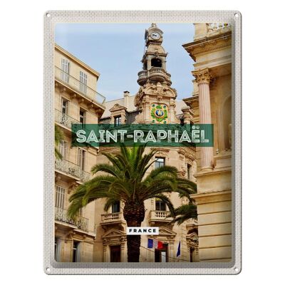 Targa in metallo da viaggio 30x40 cm Saint-Raphaël Francia città portuale