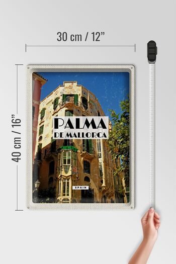 Panneau en étain voyage 30x40cm, Palma de Majorque, espagne, vieille ville 4