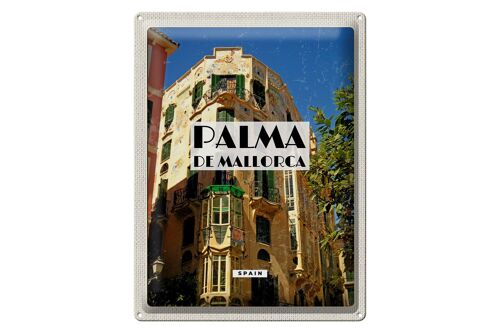 Blechschild Reise 30x40cm Palma de Mallorca Spain Altstadt