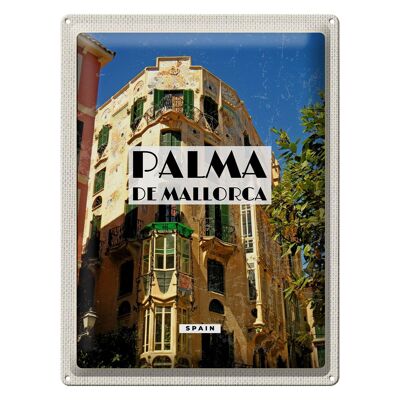 Blechschild Reise 30x40cm Palma de Mallorca Spain Altstadt