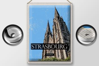 Signe en étain voyage 30x40cm, cadeau de la cathédrale de strasbourg, France 2